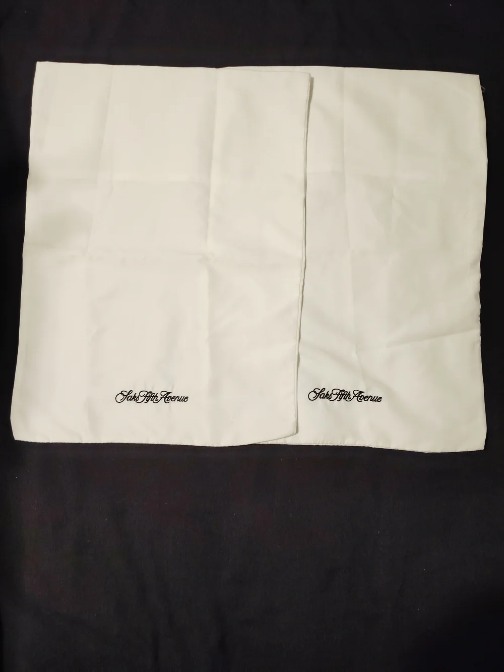 Saks Fifth Avenue White Embroidered Pillowcases Set